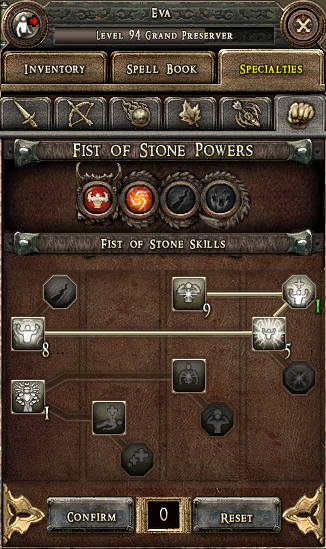 Dual Wield Fist of Stone Skills
